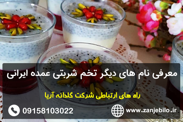 معرفی نام های دیگر تخم شربتی عمده ایرانی