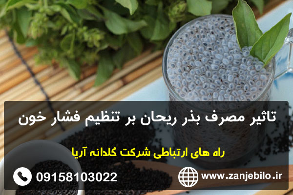 تاثیر مصرف بذر ریحان بر تنظیم فشار خون