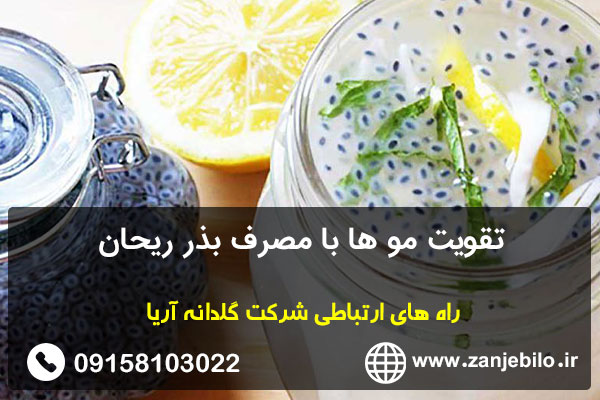 تقویت مو ها با مصرف بذر ریحان