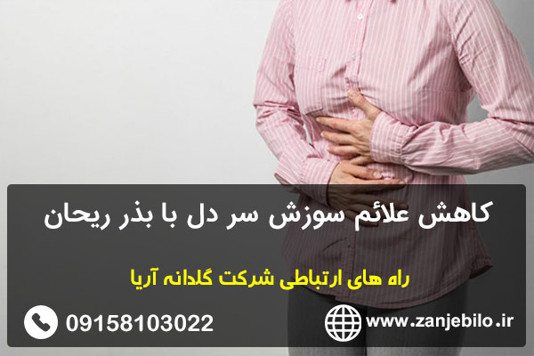 کاهش علائم سوزش سر دل با بذر ریحان