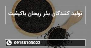 تولید کنندگان بذر ریحان باکیفیت